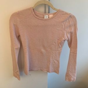 Aqua Brand Ballet Pink Cashmere Sweater Sz XS